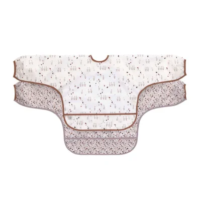 Lassig Long Sleeve Bib - 2 Pack - Lilac - Tiny Farmer Goose - Lilac
