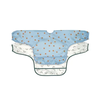 Lassig Long Sleeve Bibs 2pcs - Happy Rascals - Heart Lavender