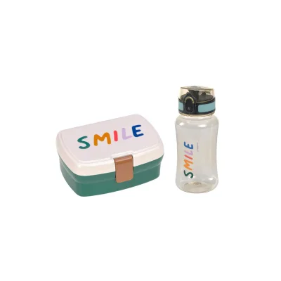 Lassig Lunch Set - Little Gang - Milky/Green - Smile - Milky/Green