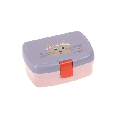 Lassig Lunchbox Tiny Team - Cat - Lilac - One Size / Cat - Lilac