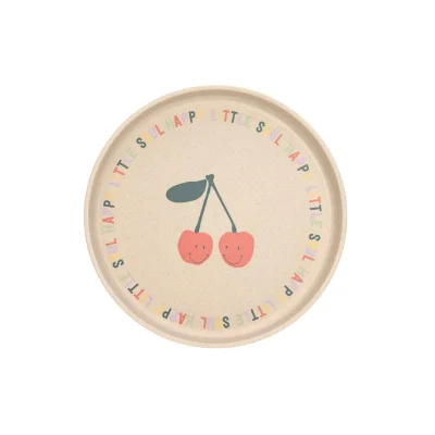 Lassig Plate Cellulose - Happy Fruits - Cherry - Cherry / One Size