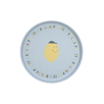 Lassig Plate - Happy Fruits - Lemon - One Size / Lemon