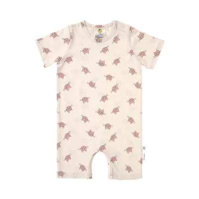 Lassig Playsuit GOTS - Cat Nature - Beige - Cat Nature - Beige