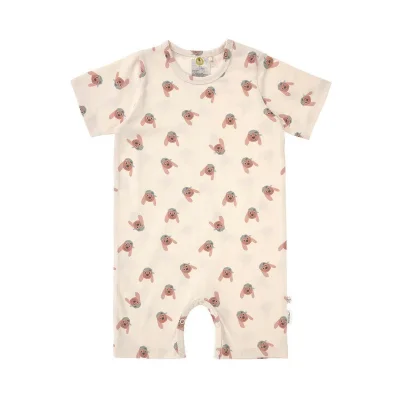 Lassig Playsuit GOTS - Dog Nature - Beige
