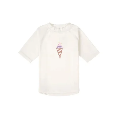 Lassig Short Sleeve Rash Guard - Ice Cream - Sea Salt / 2-3yrs