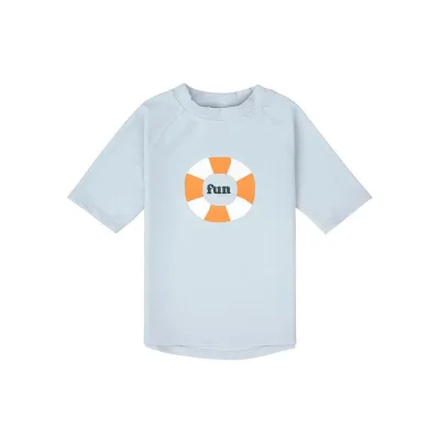 Lassig Short Sleeve Rashguard Swim Ring - Illusion Blue - 6-12m