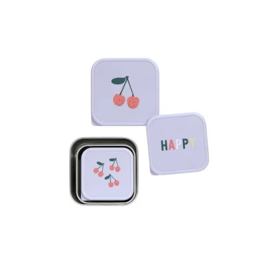 Lassig Snackbox Stainless Steel - Happy Fruits - Cherry