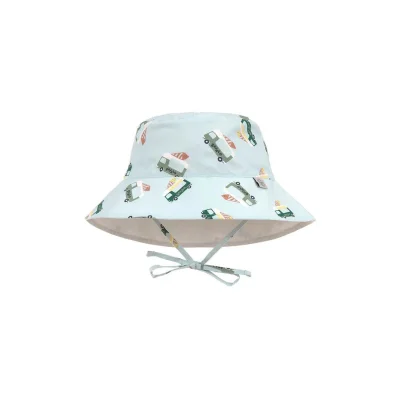 Lassig Sun Protection Bucket Hat - Ice Cream/Truck - Illusion Blue / 1-3y