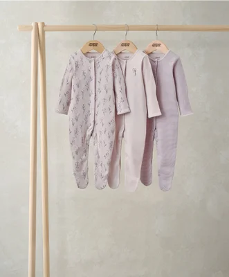 Lavendar Sleepsuits (Pack of 3)