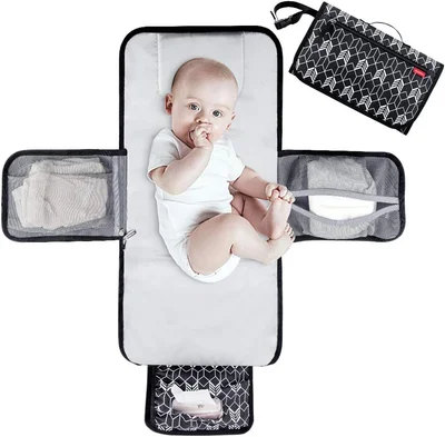 Lekebaby Portable Changing Mat - B-Black