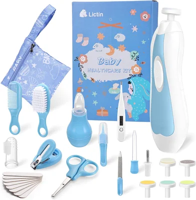 Lictin Baby Healthcare and Grooming Kit - Blue / 31 Piece Set