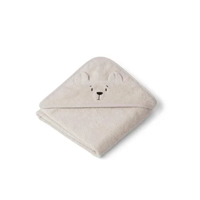 Liewood Albert Polarbear Hooded Towel - Sandy