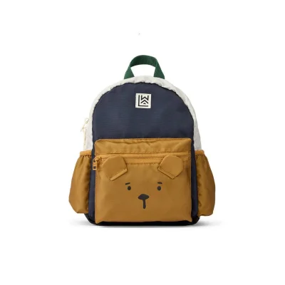 Liewood Andreas Bear Backpack - Classic Navy Multi Mix - Blue