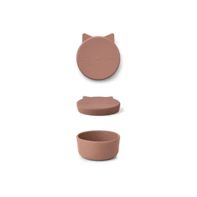 Liewood Cornelius Snack Box - Cat - Dark Rose