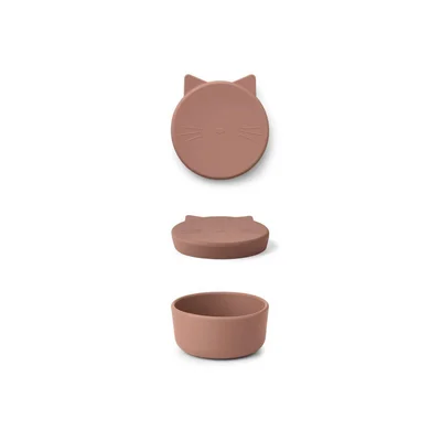 Liewood Cornelius Snackbox - Cat - Dark Rose