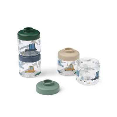 Liewood Dominique Food Tritan Boxes 100 ml 4-Pack - Cars