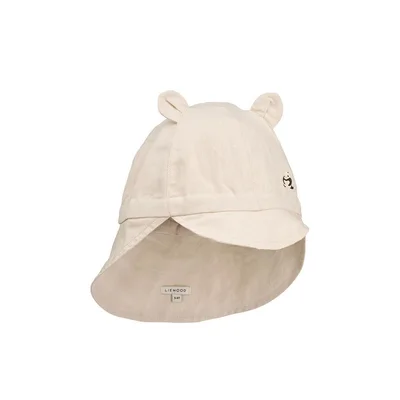 Liewood Gorm Linen Sun Hat With Ears - Panda / Sandy