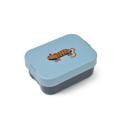 Liewood Kamil Lunchbox - Tiger / Beach Blue - Tiger