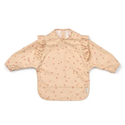 Liewood Merle Ruffle Cape Bib - Mini Butterfly / Apple Blossom - Mini Butterfly / Apple Blossom