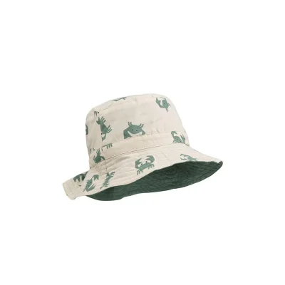 Liewood Sander Reversible Sun Hat - Crab Sandy - Peppermint - Crab Sandy/Peppermint - Crab Sandy/peppermint / 3-6m