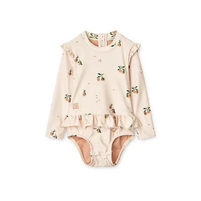 Liewood Sille Baby Printed Swimsuit - Peach - Sea Shell