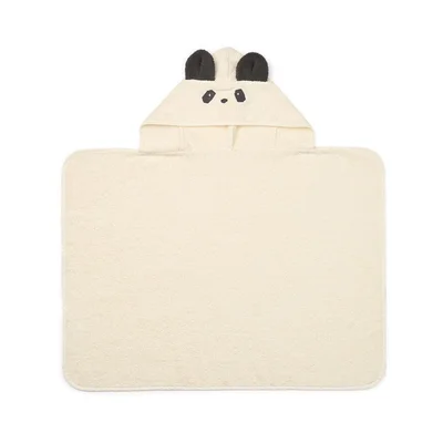 Liewood Vilas Panda Baby Hooded Towel - Creme De La Creme