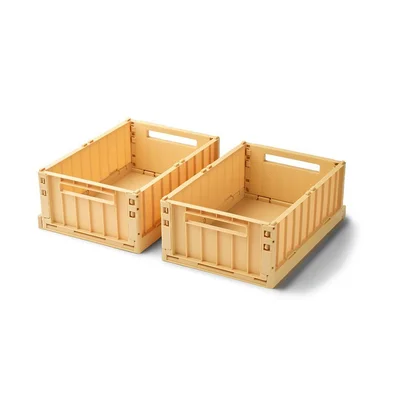 Liewood Weston Storage Box M 2-pack - Lemon Yellow