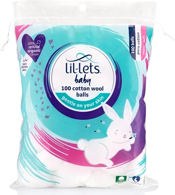 Lil-Lets Baby Cotton Wool Balls - 100 Balls