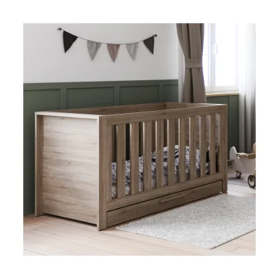 Little Acorns Ellesmere Cotbed with Underdrawer - Truffle Oak
