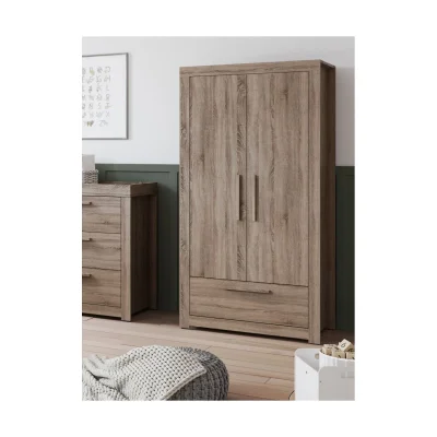 Little Acorns Ellesmere Double Door Wardrobe - Truffle Oak - Truffle Oak