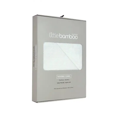 Little Bamboo Hooded Towel - Natural White