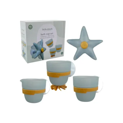 Little Dutch Bath Play Cups - Blue