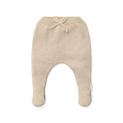 Little Dutch Knitted Trousers - Soft Beige Melee