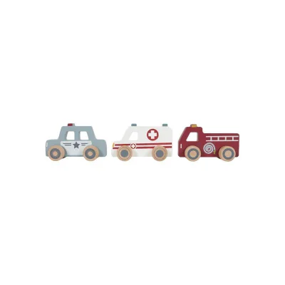 Little Dutch Wooden Emergency Services Vehicles