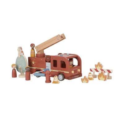 Little Dutch Wooden Fire Truck Set