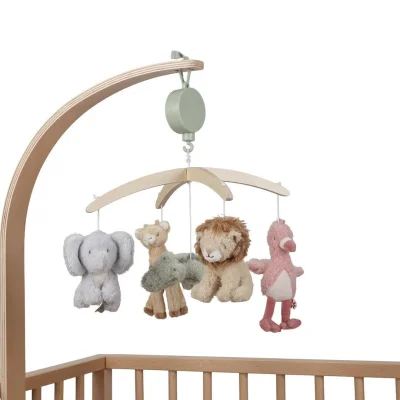 Little Dutch Wooden Music Mobile - Safari Friends