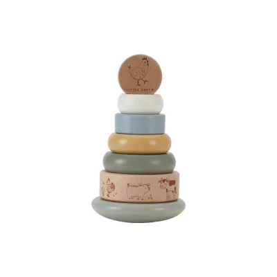 Little Dutch Wooden Rocking Ring Stacker - Fairy Garden - Little Farm / Soft