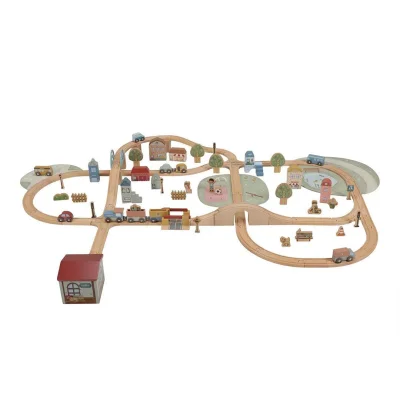 Little Dutch Wooden Train Track Set XL