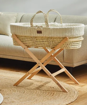 Little Green Sheep Knitted Moses Basket