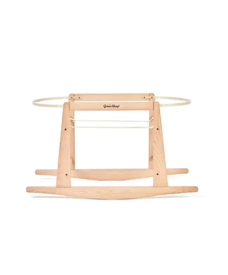 The Little Green Sheep Rocking Moses Basket Stand - Natural