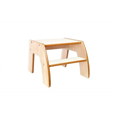 Little Helper FunStep Toddler & Child Safety Step Stool-Maple/White — image 3