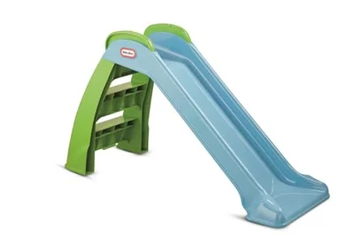Little Tikes First Slide - Playset for Indoor or Outdoor Use - Garden Toy and Outdoor Activity for Kids, Durable, Stable, Child-Safe - Blue & Green Garden Toy, For Ages 18 Months+ - Green/Blue / 110 cm