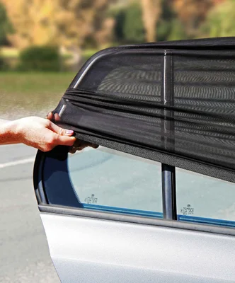 LittleLife Car Window Sunshade (Pack of 2) - Black - Black