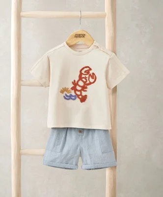 Lobster T-Shirt & Shorts Outfit Set