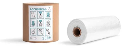 LOCKSMELL Nappy Bin Liner (200m) Compatible with Tommee Tippee Sangenic & Other Nappy Bin Cartridges| Equivalent to 16 Sangenic Refills + REFILL TUBE - Green / 1 count (Pack of 1)