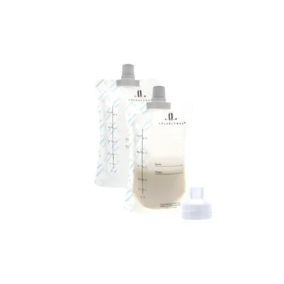 Lola&Lykke Milk Storage Bags - 10 Pack + Adapter - Clear
