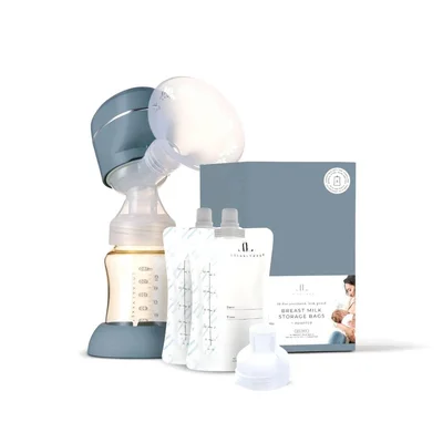 Lola&Lykke Smart Electric Breast Pump + Milk storage bags 10pcs - Grey
