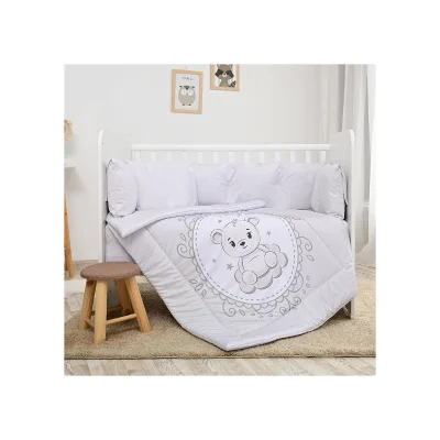 Lorelli Lily Ranforce Bedding Set 60/120cm โ Little Bear Grey - Default