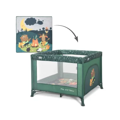Lorelli Play N Relax Playpen - Green Night - Green