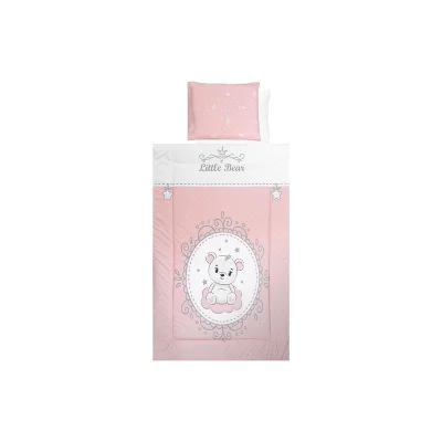 Lorelli Ranforce 4 Piece Bedding Set – Little Bear Pink